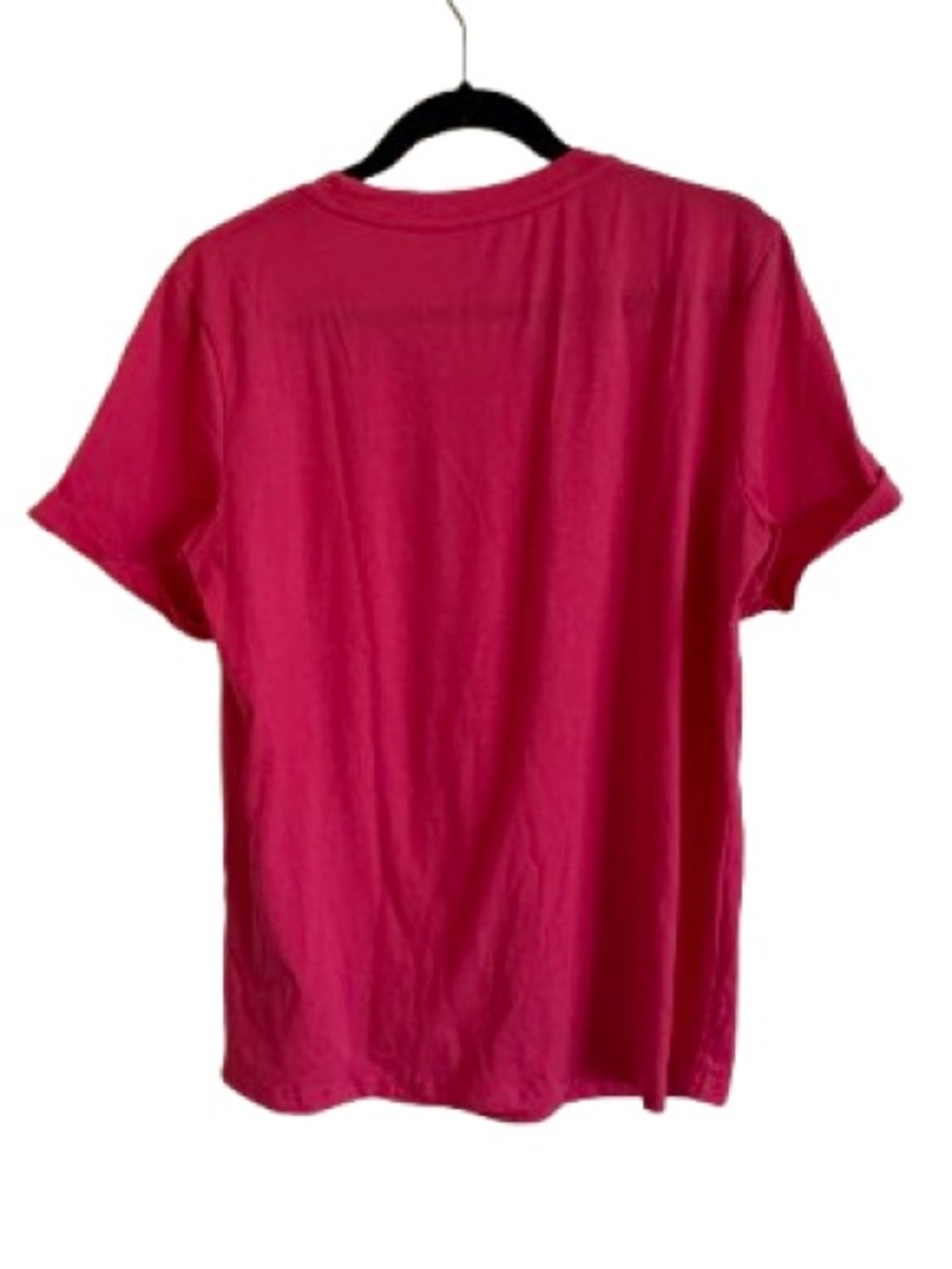 Women’s Short Sleeve Heart Tee in Berry Pink - Picture 5 of 5